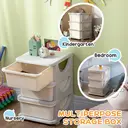 HOMCOM 3 Drawers Plastic Storage Units, 3 Tier Kids Storage Units, Children Toy Chest for Nursery, Playroom, Bedroom, Cream image 5
