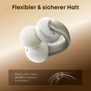 Soundcore AeroClip von Anker, Open-Ear-Kopfhörer, Bluetooth-Ohrhörer, Open-Ear-Ohrhörer, ganztägiger Tragekomfort, 4 KI-gestützte Mikrofone, sicherer Halt, 12 mm Treiber, Hi-Res, offenes Ringdesign, Weiß image 5