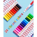 JoyCat 24 Count Washable Markers Set, 24 Colors, Includes Carrying And Storage Case, Ideal For Kids image 3