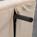 HOMCOM Sofa Bed 1 Seater with Cushion Velvet Effect Cream image 8