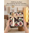 JU7CER 6-Piece Diamond Painting Coaster Set with Stand - Abstract Plant Diamond Art | Adult Beginner Craft Supplies 4×4 Inches (10×10cm) image 4