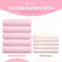 SUNKISS Masterpiece Adult Diapers with Tabs, Unisex Disposable Incontinence Briefs for Women and Men, Odor Control, Pink, Large/XLarge, Previously Large,10 Count image 3