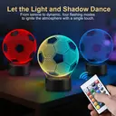 Vivreal 3D LED Illusion Football Night Light with Remote 16 Color with Acrylic Flat & ABS Base & USB Charger, New Year Sale , Top gift picks image 8