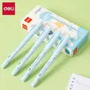 Deli Erasable Gel Pen, Office School Supplies, 0.5mm Needle Point, Blue, 12-Pack image 1