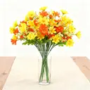 Wei's Moment 6 Bundles of Artificial Balcony  Plants and Indoors， Plastic Flowers Decoration， Faux Plastic， UV-Resistant Flowers for Graves and Garden The sunset is red, New Year Sale , Top gift picks image 2