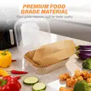 Feuilles de Papier Sulfurisé pour Friteuse à Air, Carrés Antiadhésifs Prédécoupés pour un Nettoyage Facile, Inserts Jetables pour Cuisson Sans Salissure – Taille Small  
Lot de 100 pièces 20,5×14×6cm image 1