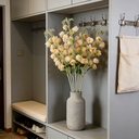 Yuejia Lot de 3 bouquets de fleurs artificielles en soie campanule champagne - 84 cm image 4