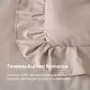 Meeallhome  Comforter Set  Vintage Ruffle Bed Set 200*200cm/50*75cm*2    khaki image 6