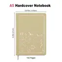 JUBILUU Carnet ligné A5 à couverture rigide en tissu floral 96 pages - Peach Blossom image 2