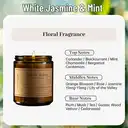 Zooly Silver Lid Cream Jar Scented Candle - White Jasmine & Mint, 200G, 1PC image 1