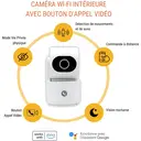 Konyks Camini Care 2 Caméra d'intérieur motorisée PTZ, Wi-Fi, bouton appel vidéo, mode VP + patrouille image 3