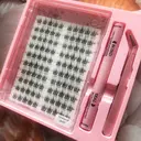 MeoMagic F03 Kit d'extensions de cils avec pince et colle - 10 rangées image 1