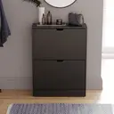Vida Designs Shoe Cabinet 2 Doors Black image 0