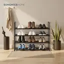 Ochama x SONGMICS  Schuhständer 4 Ebenen, Schuhaufbewahrung, aufrecht oder umgedreht, für 20-25 Paar Schuhe, stapelbar, schwarz image 4