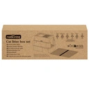 Nobleza Closed stainless steel cat litter box/With cat litter mat and cat litter scoop/L60*W40*H44cm/Grey/UKHigh-quality stainless steel, wear-resistant and scratch-resistant;Large size, more comfortable and spacious;Easy to clean, no odor;Complete accessories image 4