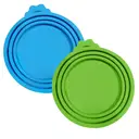 Vilscijon 2-Piece Set: Paw-Shaped Cat Can Opener & Sealing Lids for Cat Food Cans - Blue + Green image 0