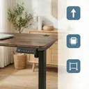 Ochama x SONGMICS Height Adjustable Desk, Electric Standing Desk, 120 x 60 cm, 4 Memory Heights, for Home Office, Rustic Brown image 7