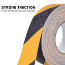 TAPEBEAR Safety Tape, 2inch x 60feet, Black/Yellow, anti-Slip Adhesive Tape for indoor Outdoor Steps Stairs,
Waterproof, Strong Grip, Compatible with Plastic, Wood, Ceramic, Glass, Metal image 3