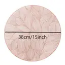 6pcs，Gold，Wanxianghua PVC placemat，Washable And Wipeable Kitchen Dining Placemat, Multicolor Table Decoration Mat For Festivals And Weddings image 5