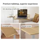 SIHOO D01 Overbed Table - Height & Tilt Adjustable, Laptop Standing Desk with Wheels for Hospital & Home Use, Dark Walnut image 9