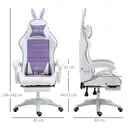 Vinsetto Gaming Chair, Ergonomic Reclining Computer Chair with Headrest, Lumbar Support and Ears for Girls & Adults, Purple image 2