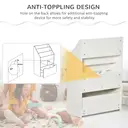 HOMCOM Kids Bookshelf with Storage Drawer, Childrens Bookcase with Wheels, Toy Organiser for Bedroom, Playroom - White image 4