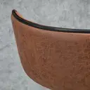 HOMCOM Bar Stool Set of 2 Microfiber Cloth Adjustable Height Armless Chairs with Swivel Seat, Brown image 7