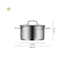 WMF Mini Topfset Induktion klein 5-teilig, Kochtopf Set mit Metalldeckel, Cromargan Edelstahl, Induktions Töpfe Set stapelbar, ideal für kleine Portionen image 5