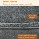 Feandrea Linenshade-Style Dog Bed, 110 x 75 x 27cm, Light Grey image 3