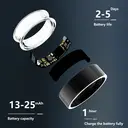 FitAlly Smart Ring Fitness Tracker, Titanium Health Monitoring Ring with Heart Rate, Blood Oxygen, Sleep Tracker & HRV, Activity & Calorie Tracking, Bluetooth 5.1 Smart Ring for iOS & Android, Black Size 10 image 2