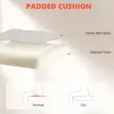 HOMCOM Office Chair with 6-point Vibration Massage and Heat, Velvet-feel Fabric Desk Chair with Footrest, Linkage Armrests, High Back, Adjustable Height, 135° Reclining for Home Office, Cream White image 5