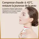 SUNLUXY DS8866 Appareil de tonification du visage et masseur pour le cou et le corps avec vibration haute fréquence, thérapie par lumière LED tricolore, microcourant EMS avec 3 modes, chaleur constante intelligente de 42 °C et conception ergonomique incurvée image 7