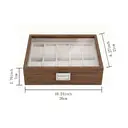 JU7CER Retro watch box, inner gray Watch Storage Box, Unisex Watch Display & Storage Case, Ideal Gift for Watch Enthusiasts 10-position image 1
