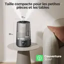 Homvana Humidificateur H101 3,6 L Noir, Remplissage par le haut, Technologie SilentSpary, Brume fraîche 360 °, Autonomie 34 h, Silencieux 16 dB, Sans BPA, Diffuseur d'arômes image 7