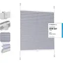 Sekey Plooibare Blind, Geen Boren Nodig Verduisterend, Klem-Fix Raamblind, 80 cm Breed, Gespannen Donker Sun Bescherming Raamblind, 80x200cm, Schaliegrijs image 0