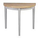 Dining & Console Table Altona Round/Half Moon Extendable Grey/Oak D:90cm image 2