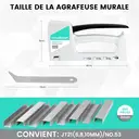 HAUSHOF Pistolet agrafeuse type 53 en plastique ABS avec extracteur d'agrafes et 800 agrafes de 8 mm pour bois, tissu, meubles et tapisserie image 2