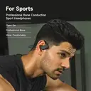 Écouteurs Verbex BL-09 noirs, écouteurs à intelligence artificielle, à conduction osseuse, pour la natation, Bluetooth, pour le sport, avec réduction de bruit et confortables à porter. image 2