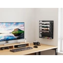 Senhoglb Porte-revues mural A4 en maille métallique avec 6 compartiments - Noir image 7