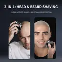 Komingdon [Electric Bald Clipper] Cordless 6D Men's Electric Bald Head Clipper with LED Display - 6 Floating Blades, Rechargeable, Perfect for Short Hair & Travel A black image 5