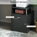 HOMCOM Computer Desk PC Workstation with Drawer Shelves CPU Storage Rack Home Office Furniture 152 x 60 x 88cm (BLACK) image 4