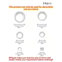 24pcs PVC removable mirror wall sticker, acrylic mirror decoration, suitable for home living room and bedroom decoration (3.5-13.8cm) image 6