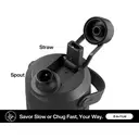 POWCAN by Meoky 26oz Dual-Opening Sports Water Bottle with Carry Handle –Black image 2