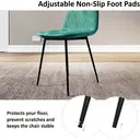 Vida Designs Dining Chairs Luton Quilted Green 2pcs image 6