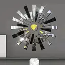 33pcs PVC mirror stickers with black and silver lines for living room decoration image 4