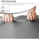Miss Lulu Good Nite Yoga Mat Exercise Mats Workout Pilates Fitness Mat for Women Men Non-Slip Thick 10mm High Density Gymnastics Mats with Carry Strap Tpe 183 x 61 x 1cm (Green/Black) Grey image 1