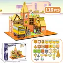 XINQIYUAN Qiyuan Modèle Villa Set de Dalles Magnétiques 7.5cm 116pièces [Mélange aléatoire – Couleurs issues uniquement de la photo principale] image 1