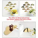 10pcs PVC mirror wall stickers, irregular wall decoration, cloud stickers，gold image 3