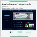 MACHENIKE K500-B94 Mechanische kabelgebundene Tastatur 90 %, QWERTY-US-Layout, braune Schalter, RGB, Grau image 4