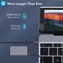 Rexsun 64GB Digital Voice Recorder, One-Touch Recording, ABS+Aluminum Alloy in Gray, L810 image 2